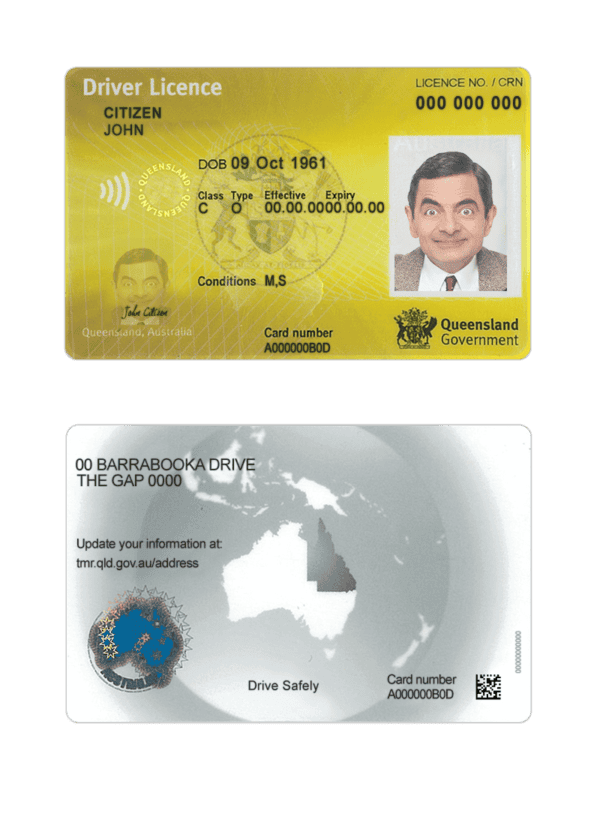 Explore the Queensland Driver License PSD Template
