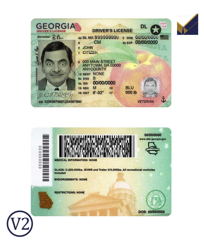 Georgia fake driver's license template Georgia-Driver-License-Template