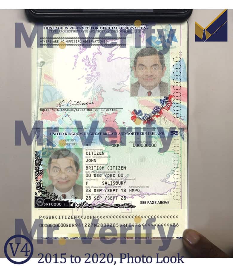 United-Kingdom-of-Great-Britain-and-Northern-Ireland-Passport-Template-photo-look editable biometric passport psd UK