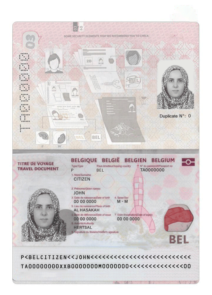 belgium-passport Belgium Passport psd Template - Image 2