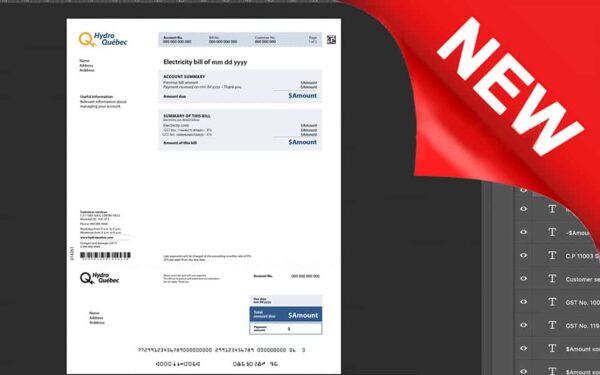 quebec_bill Canada Quebec Utility Bill psd template | Canada Quebec Proof of address psd template