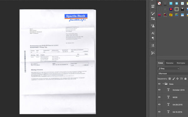 Germany Sparda Bank Statement psd template