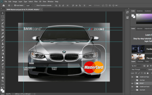 BMW credit card BMW VISA & Master Card psd template