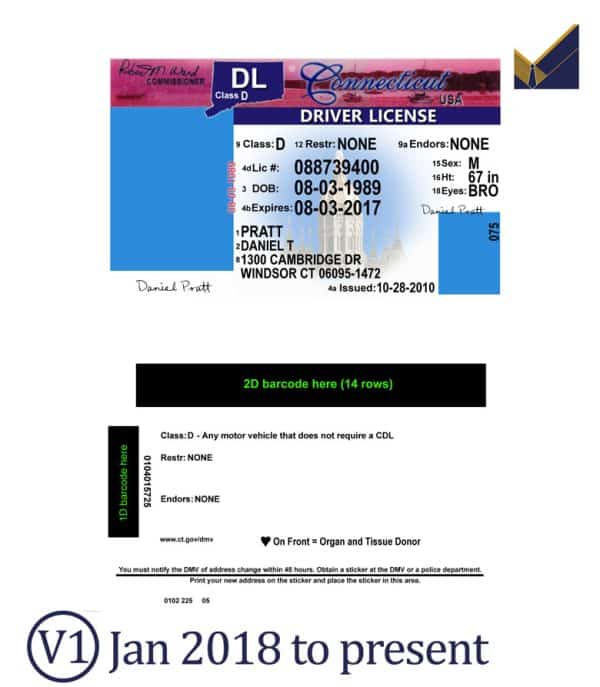 Connecticut-Driver-License-Free-Template Connecticut-Driver-License-Free-Template