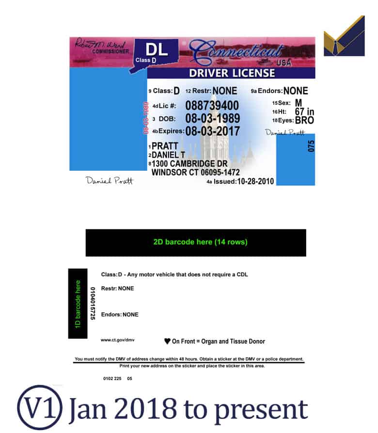 Connecticut-Driver-License-Free-Template Connecticut-Driver-License-Free-Template