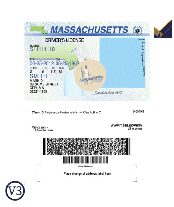 Massachusetts-Driver-License-Template Massachusetts-Driver-License-Template