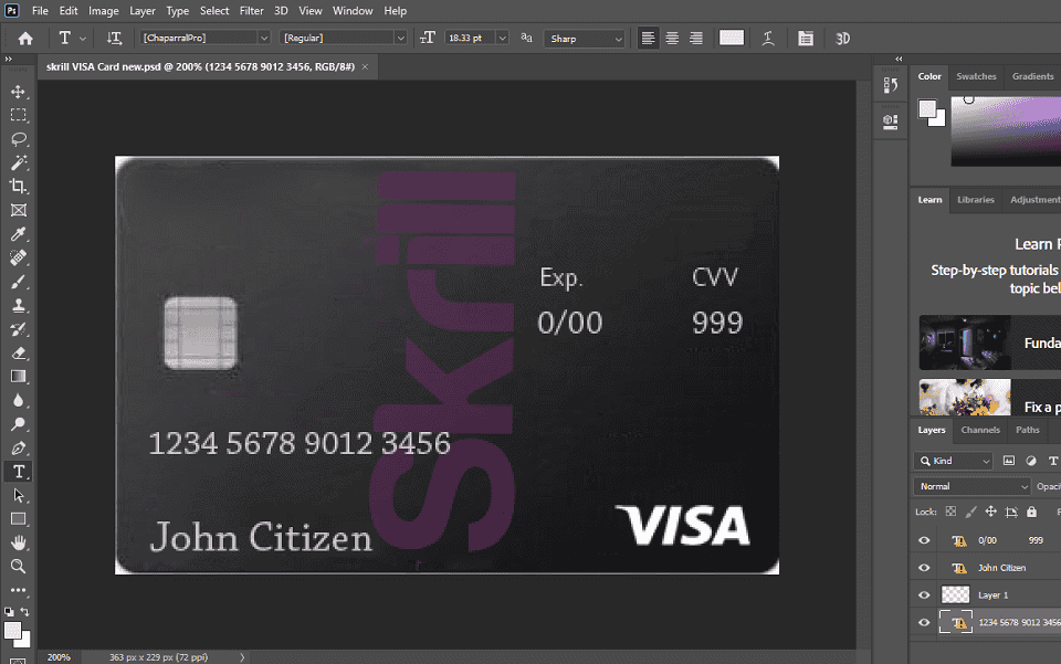 Skrill Visa Debit card Skrill Visa Debit card psd template