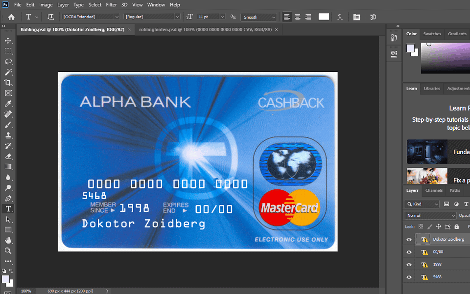 alpha bank credit card Alpha Bank Credit Card psd template