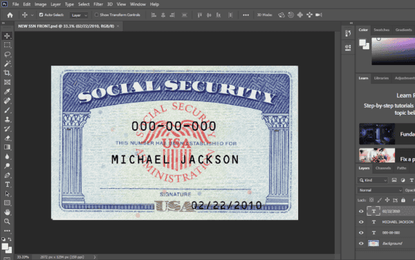 ssn psd template