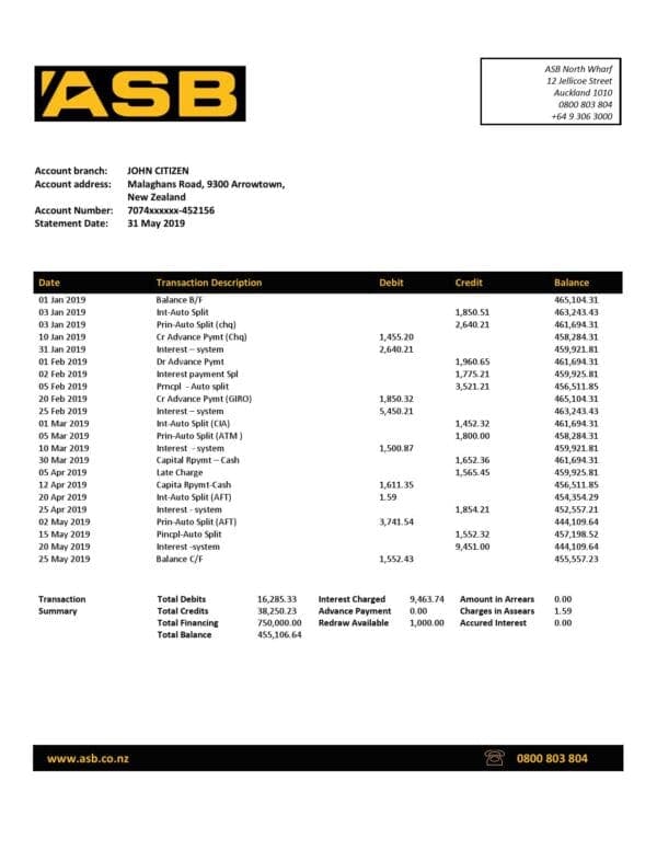 ASB-New-Zeland_000001.jpg New Zealand ASB proof of addres bank statement template in Word and PDF format