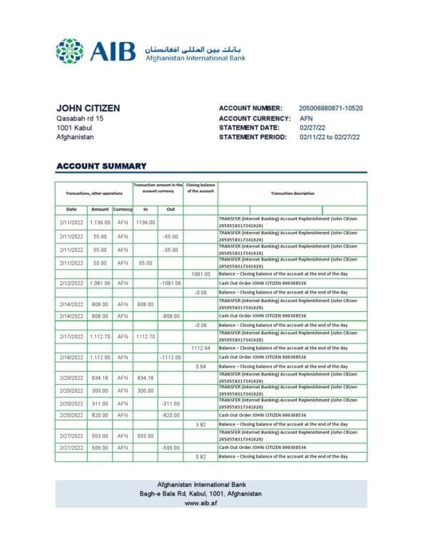 Afghanistan-International-Bank-AIB-bank-statement-template-in-Excel-and-PDF-format.jpg Afghanistan International Bank (AIB) bank statement template in Excel and PDF format