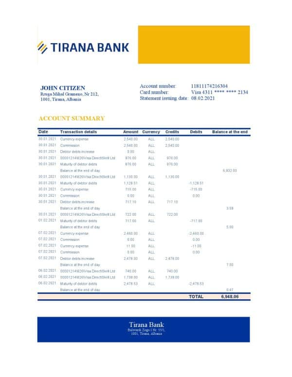 Albania-Tirana-bank-statement-template-in-Excel-and-PDF-format.jpg Albania Tirana bank statement template in Excel and PDF format