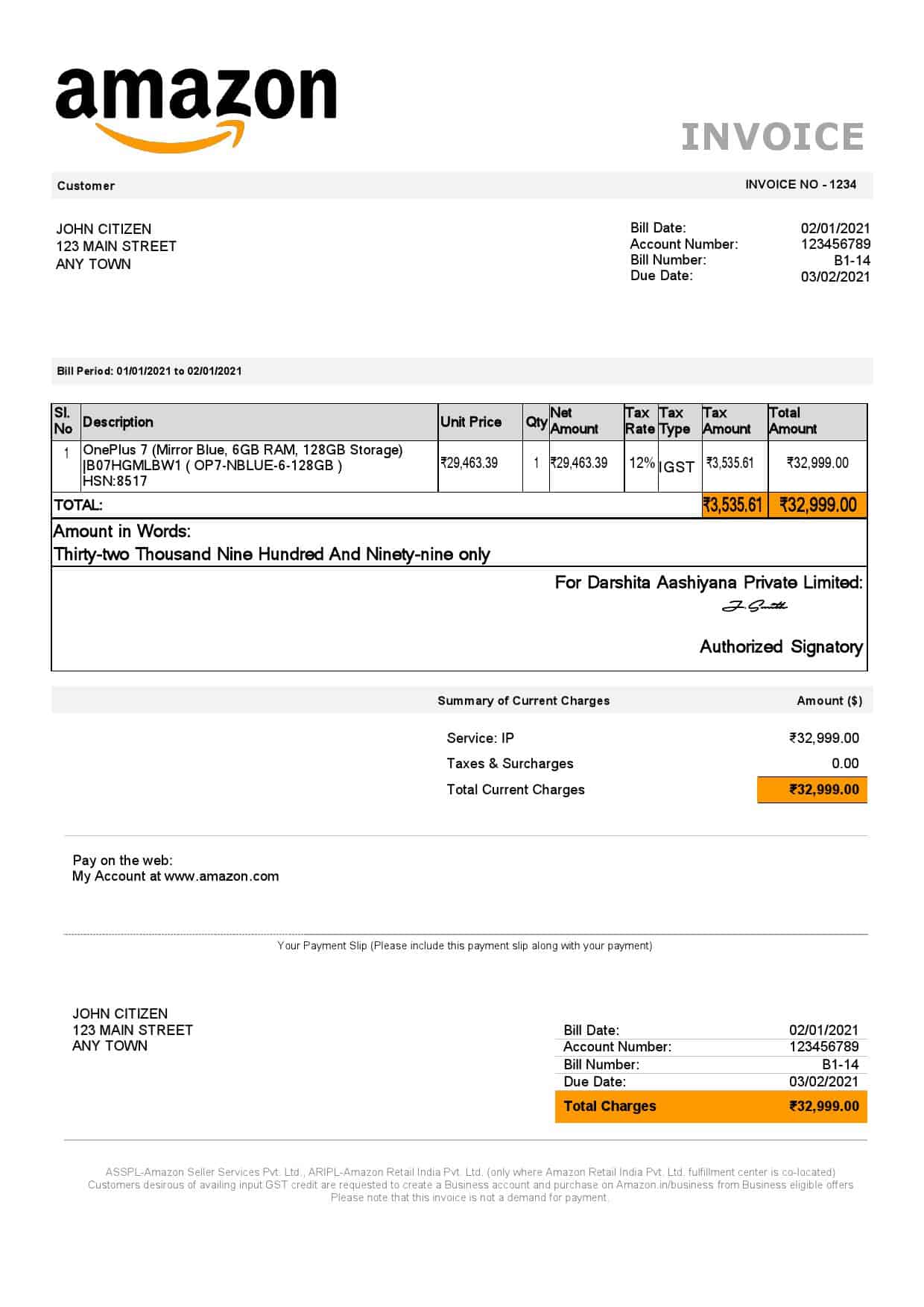 Amazon-invoice.jpg USA Amazon invoice template in Word and PDF format