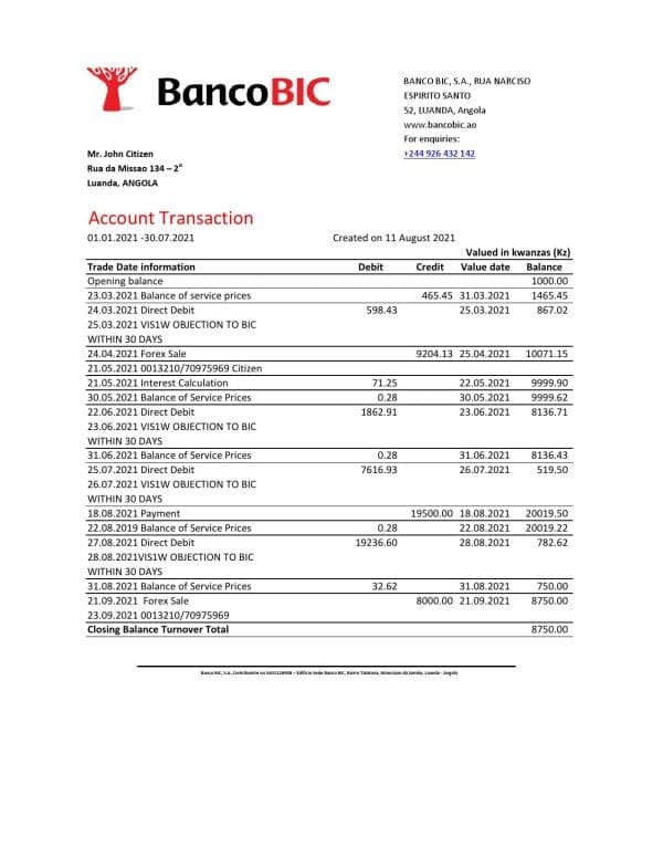 Angola-Banco-BIC-excel.jpg Angola Banco BIC bank statement template in Excel and PDF format