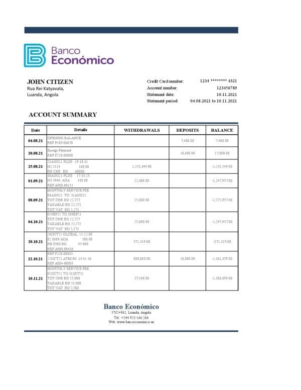 Angola-Banco-Economico-bank-statement-template-in-Excel-and-PDF-format.jpg Angola Banco Economico bank statement template in Excel and PDF format
