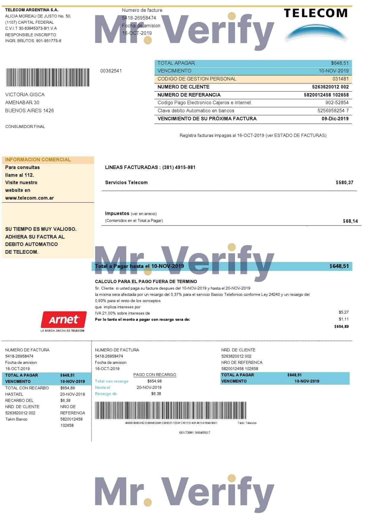 Argentina-telecom.jpg Argentina Telecom utility bill template in .doc and .pdf format fully editable, good for address prove