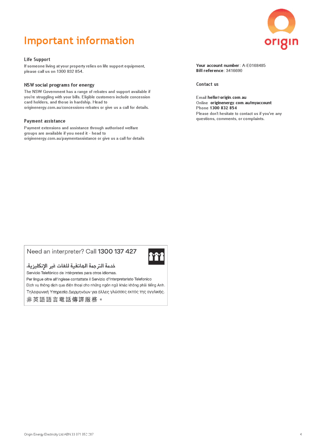 Australia-3.png Australia Origin utility bill, Word and PDF template, 4 pages - Image 4
