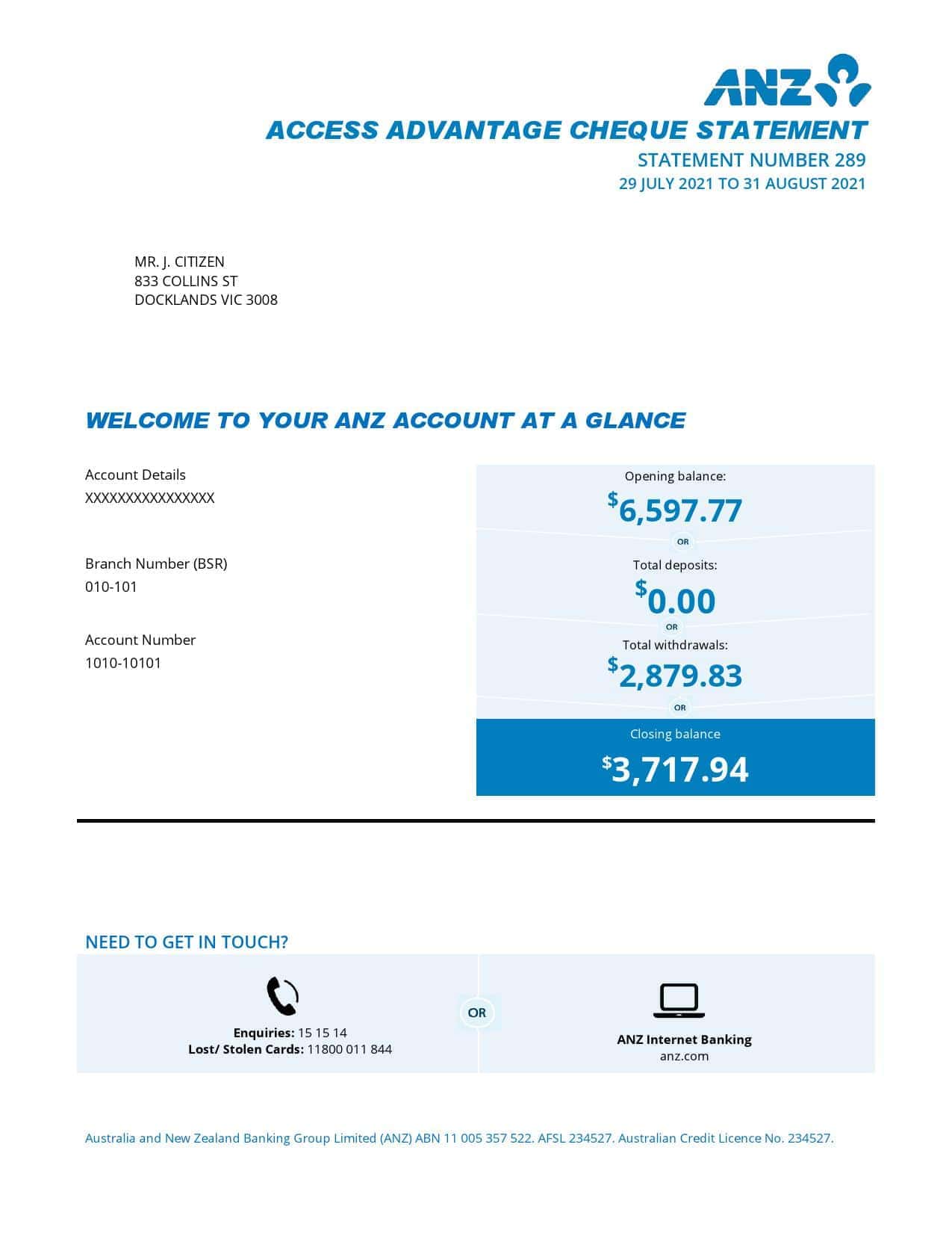 Australia-ANZ-proof-of-address-bank-statement-template-in-.doc-and-.pdf-format-2-pages-1.jpg Australia ANZ proof of address bank statement template in .doc and .pdf format, 2 pages