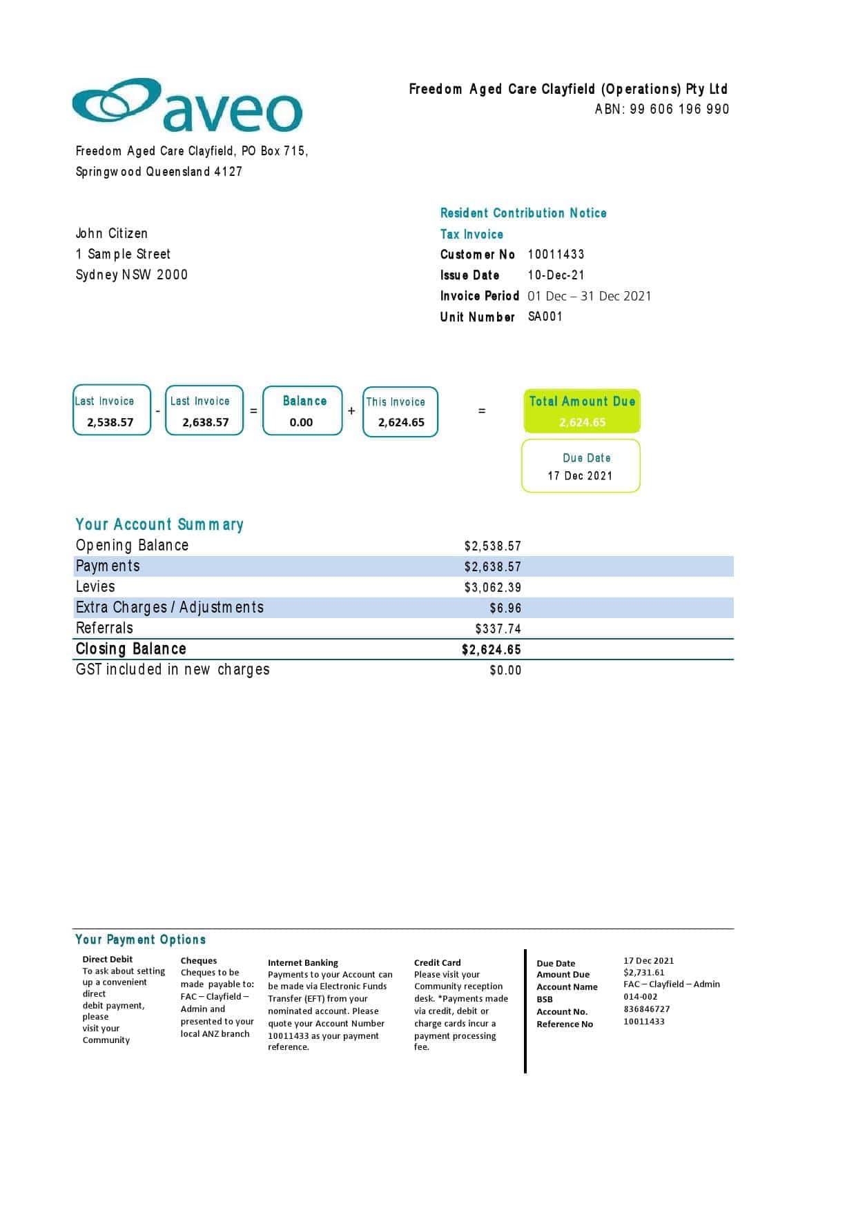 Australia-Aveo-bank-1.jpg Australia Aveo bank statement template in .xls and .pdf file format