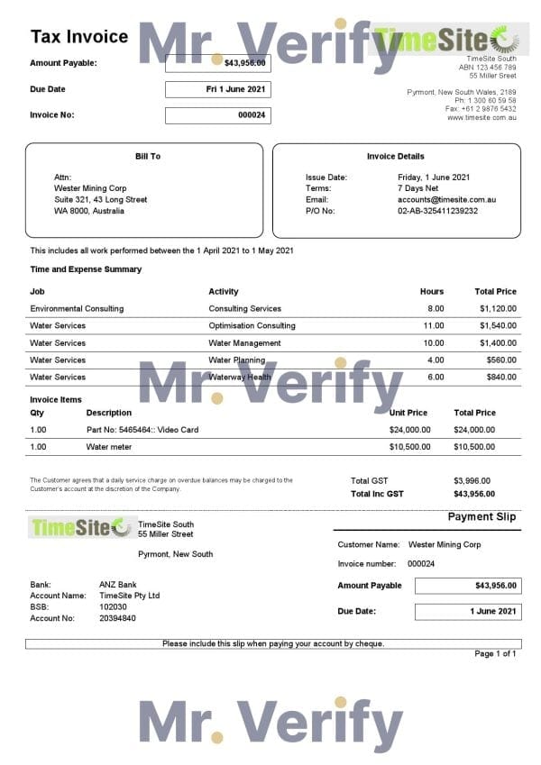 Australia TimeSite easy-to-use application invoice template in Word and PDF format, fully editable Australia TimeSite easy-to-use application invoice template in Word and PDF format, fully editable