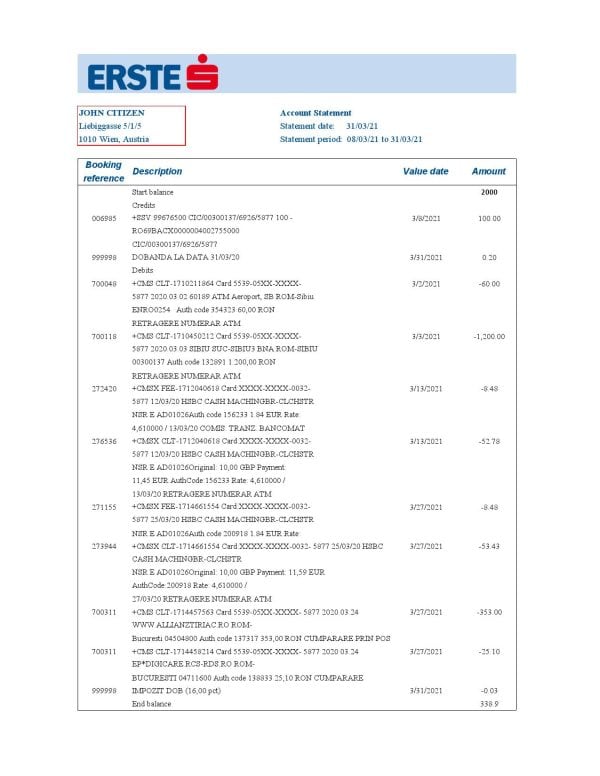 Austria-Erste-Group.jpg Austria Erste Group bank statement easy to fill template in Excel and PDF format