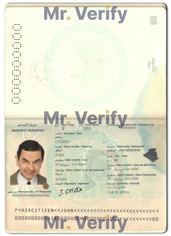 Authentic-Algeria-PSD-Passport-Template.jpg Editable Algeria Passport PSD Template