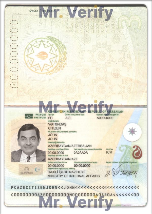 Authentic-Azerbaijan-PSD-Passport-Template.jpg azerbaijan passport psd template version 2