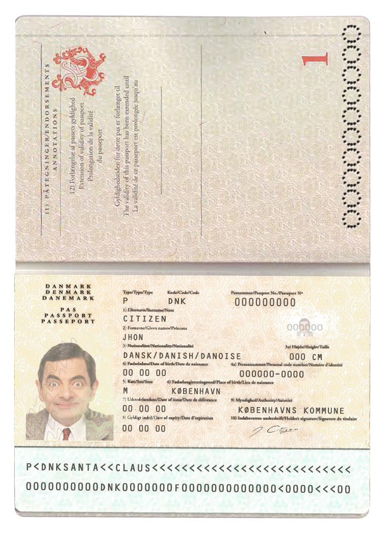 Latest Denmark Passport Template Denmark Passport PSD File Download