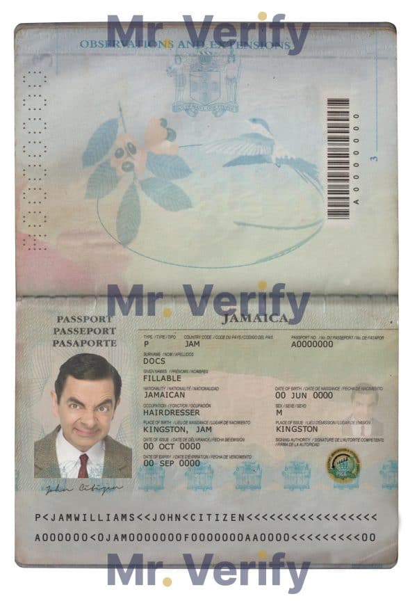 Authentic-Jamaica-PSD-Passport-Template-scaled-1.jpg Fully Customizable Jamaica Passport PSD Template