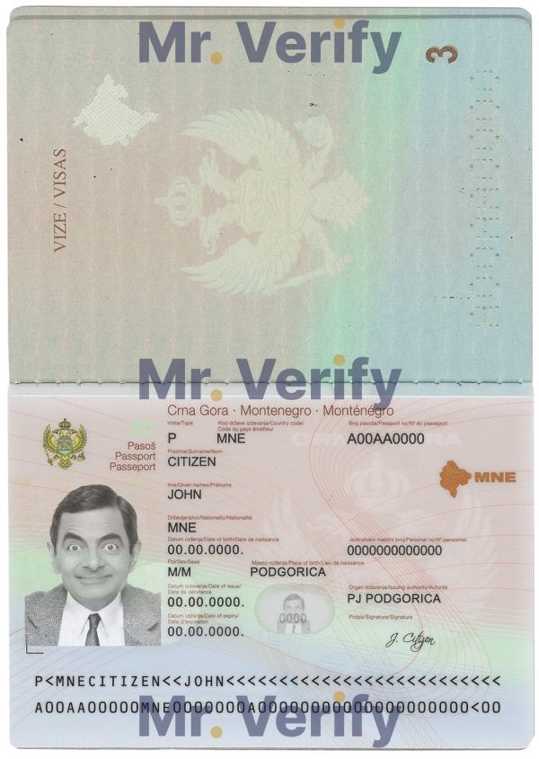 Authentic-Montenegro-PSD-Passport-Template.jpg Montenegro Passport PSD Template