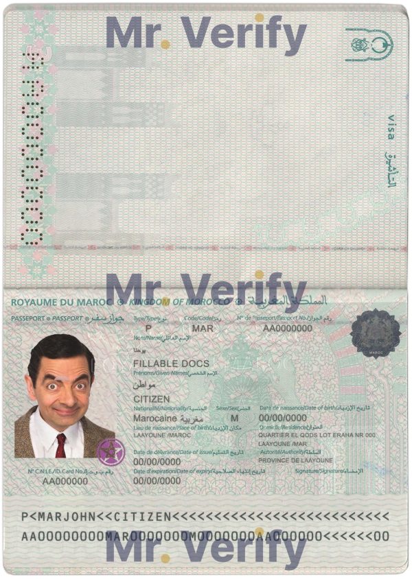 Authentic-Morocco-PSD-Passport-Template.jpg Morocco Passport PSD Template