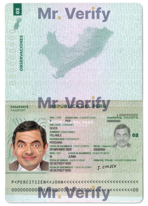 Authentic-Peru-PSD-Passport-Template.jpg Editable Peru Passport PSD Template