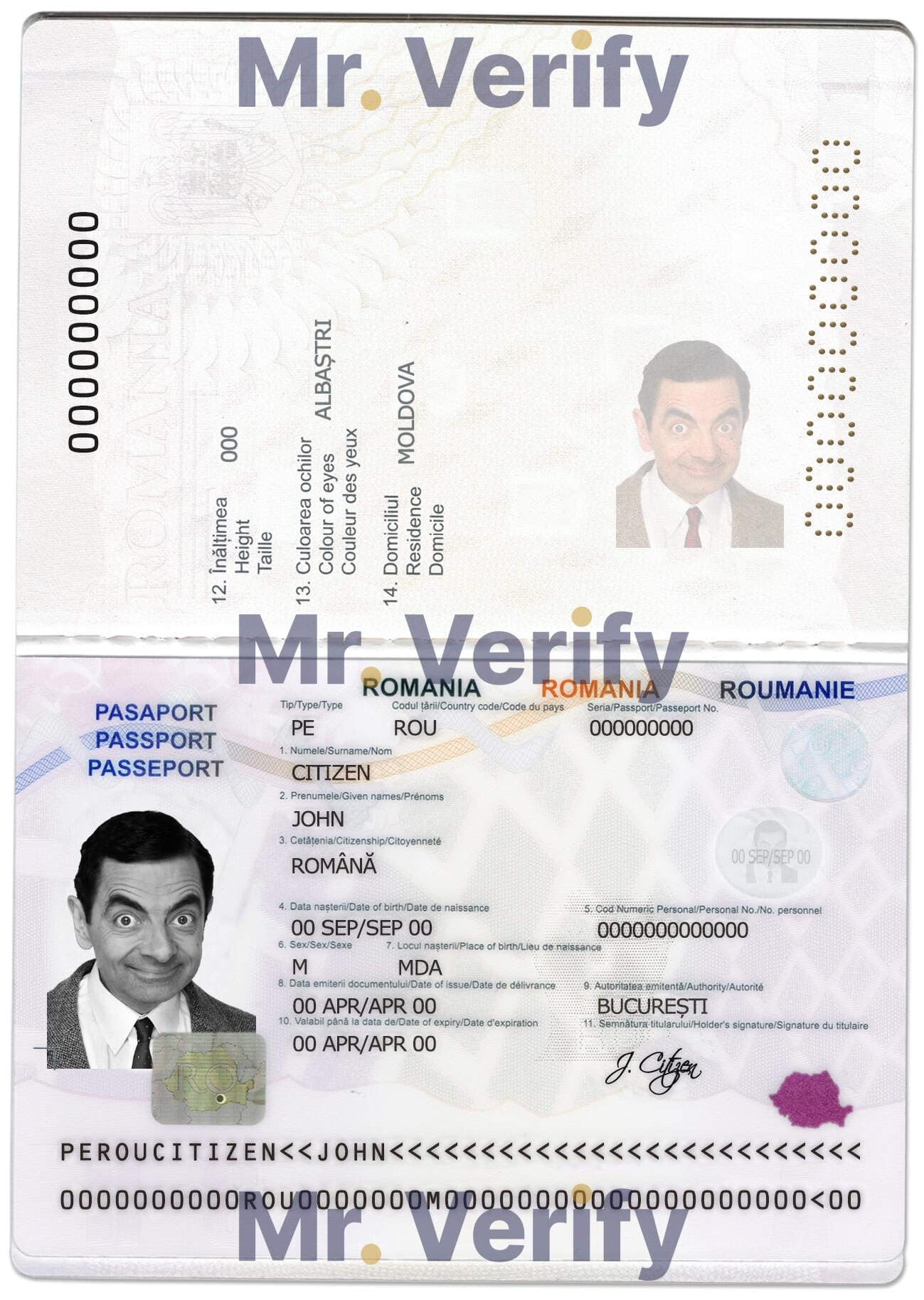 Romania Passport PSD Template romania passport psd template version 1
