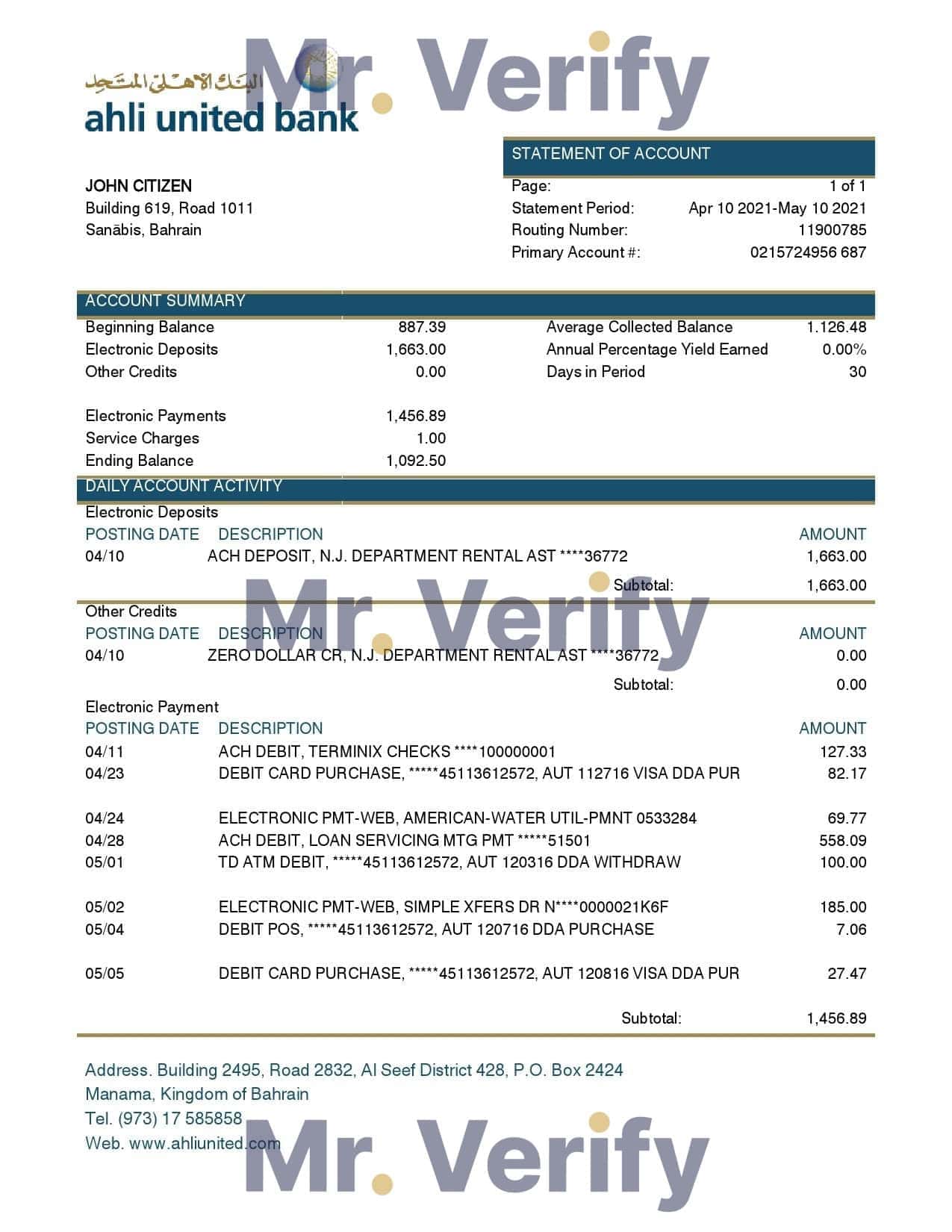 Bahrain-Ahli-United-Bank-statement-template-in-Word-and-PDF-format.jpg Bahrain Ahli United Bank statement template in Word and PDF format