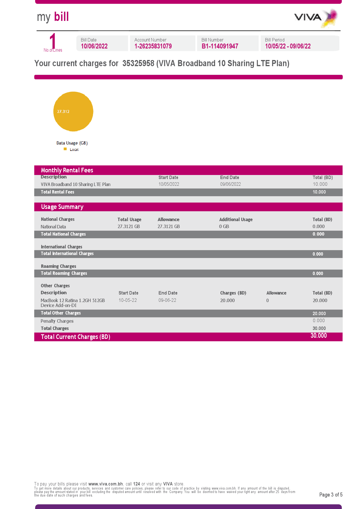 Bahrain-Viva-my-bill-2.png Bahrain Viva my utility bill Word and PDF template, 5 pages - Image 3