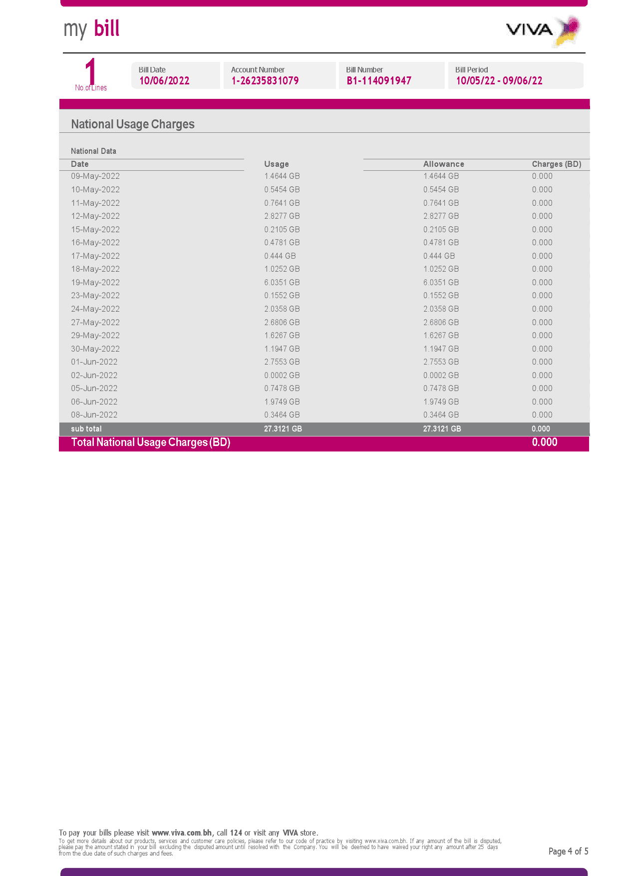 Bahrain-Viva-my-bill-3.png Bahrain Viva my utility bill Word and PDF template, 5 pages - Image 4