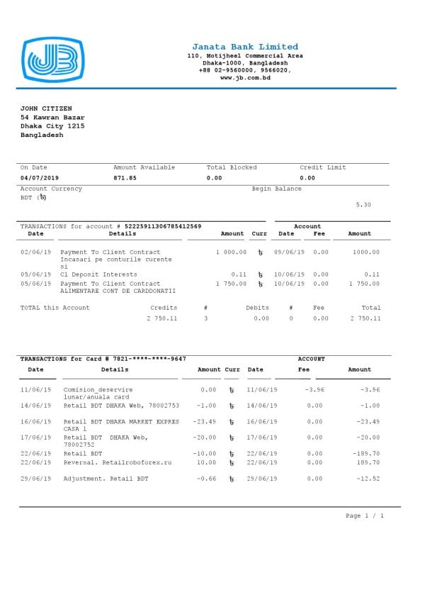Bangladesh-Janata-Bank-1.jpg Bangladesh Janata bank statement easy to fill template in .xls and .pdf file format