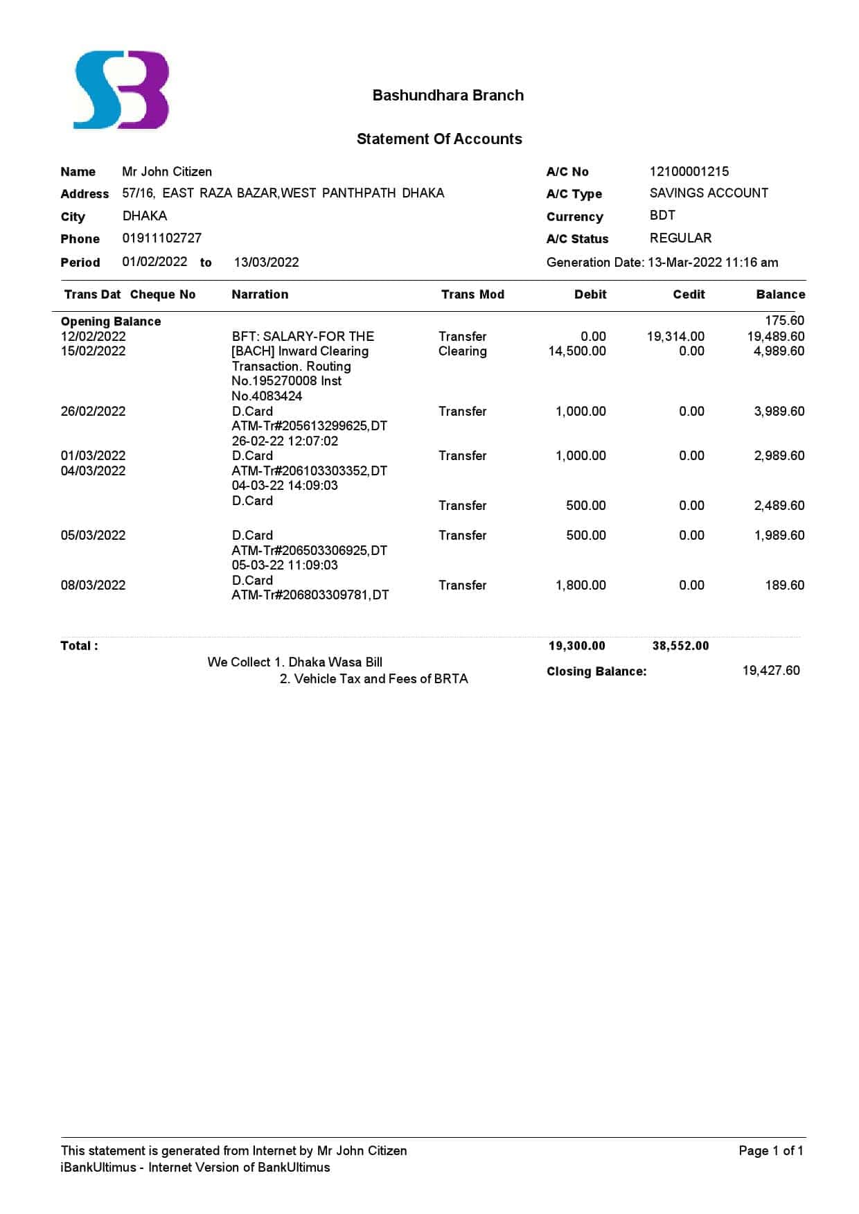 Bangladesh-SB-bank-statement_000001.jpg Bangladesh SB bank statement, Word and PDF template