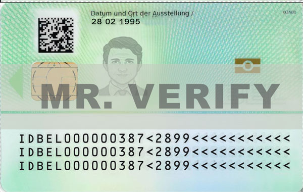 Belgium identity card PSD