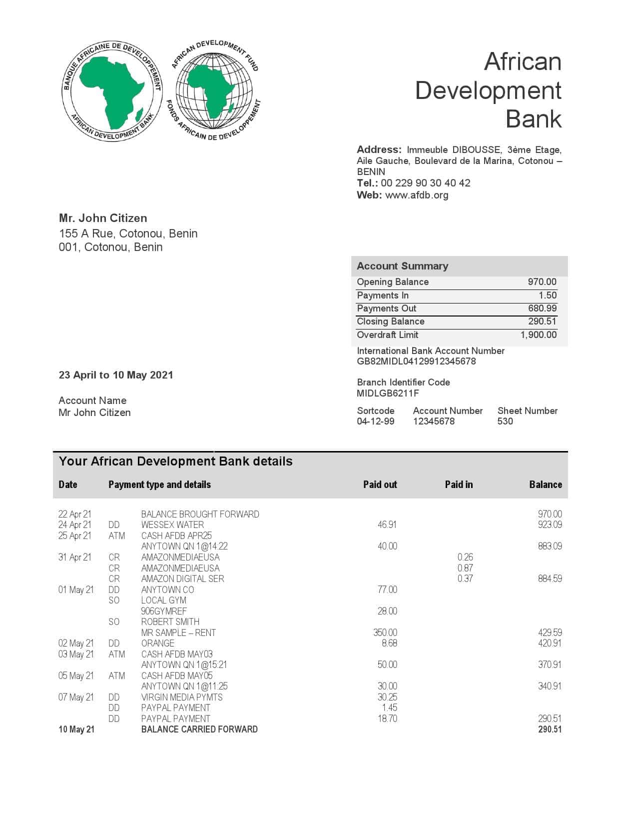 Benin-African-Development-bank-statement-template-in-Word-and-PDF-format.jpg Benin African Development bank statement template in Word and PDF format