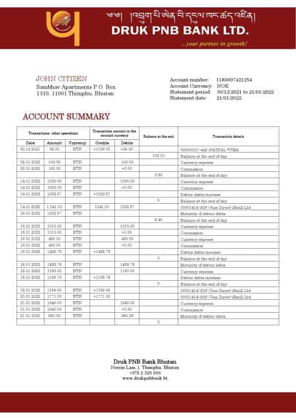 Bhutan-Druk-PNB-bank-statement-template-in-Word-and-PDF-format.jpg Bhutan Druk PNB bank statement template in Word and PDF format