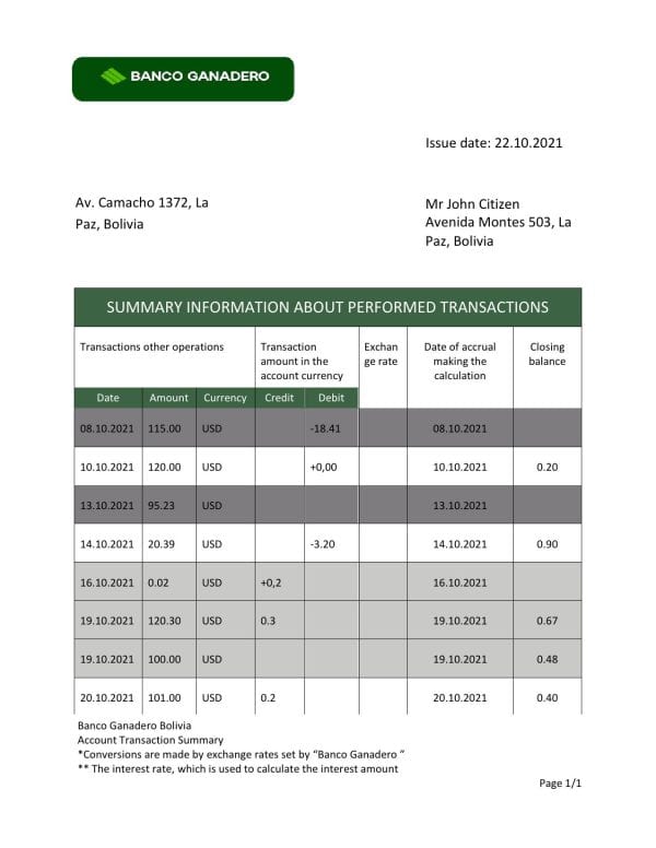 Bolivia-Banco-Ganadero-bank-statement-template-in-Word-and-PDF-format.jpg Bolivia Banco Ganadero bank statement template in Word and PDF format
