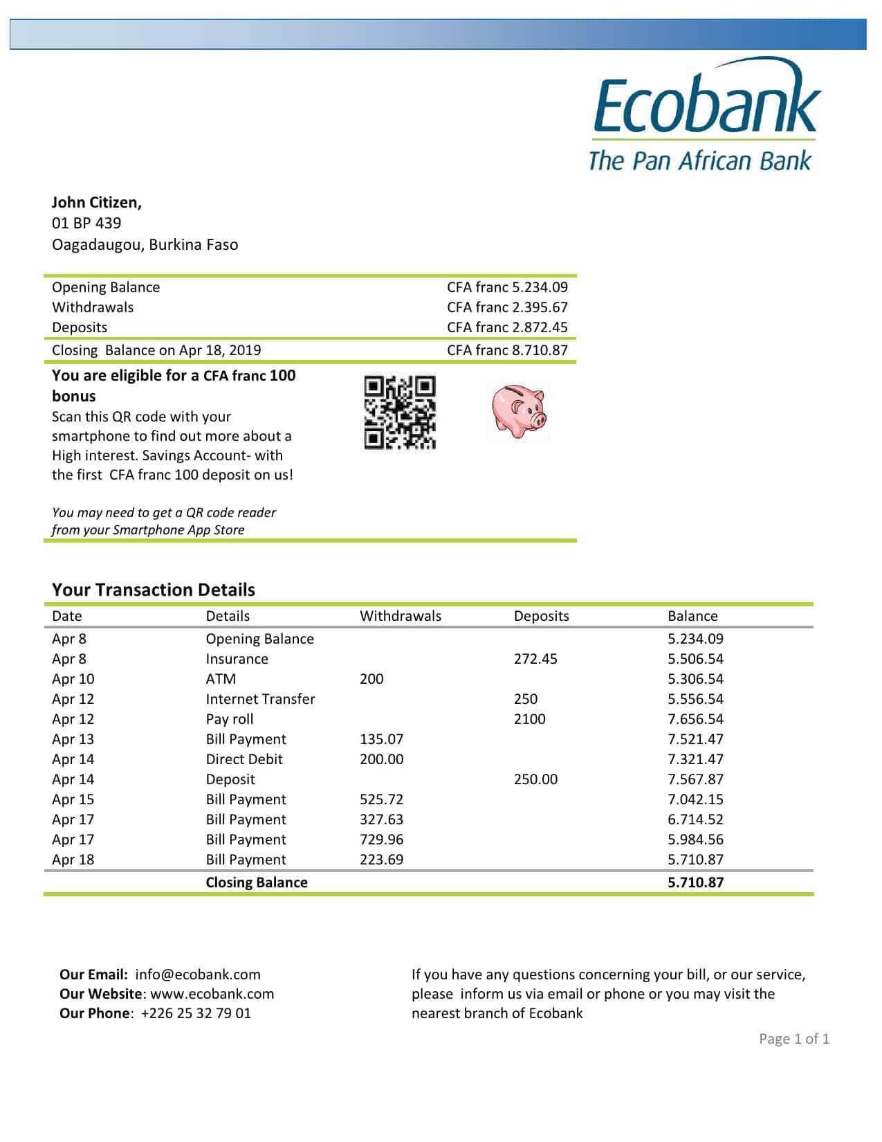 Burkina-Faso-Ecobank-bank-statement.jpg Burkina Faso Ecobank proof of address bank statement template in Word and PDF format (.doc and .pdf)