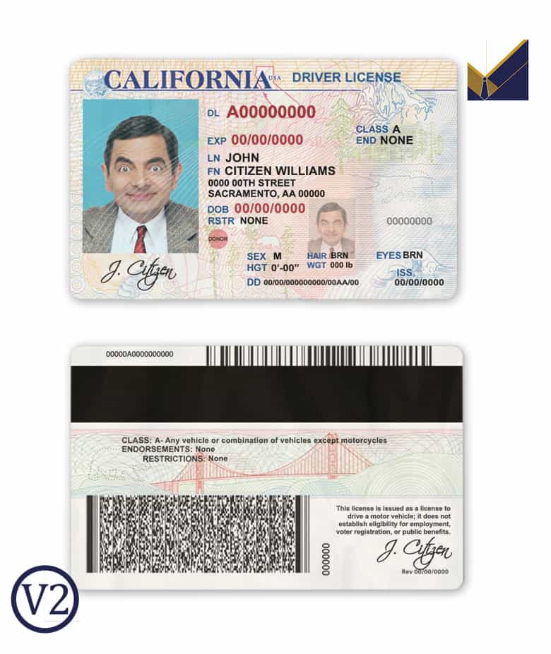ca driver license psd california drivers license template