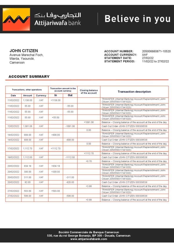 Cameroon-SCB-bank-statement-template-in-Word-and-PDF-format.jpg Cameroon SCB bank statement template in Word and PDF format
