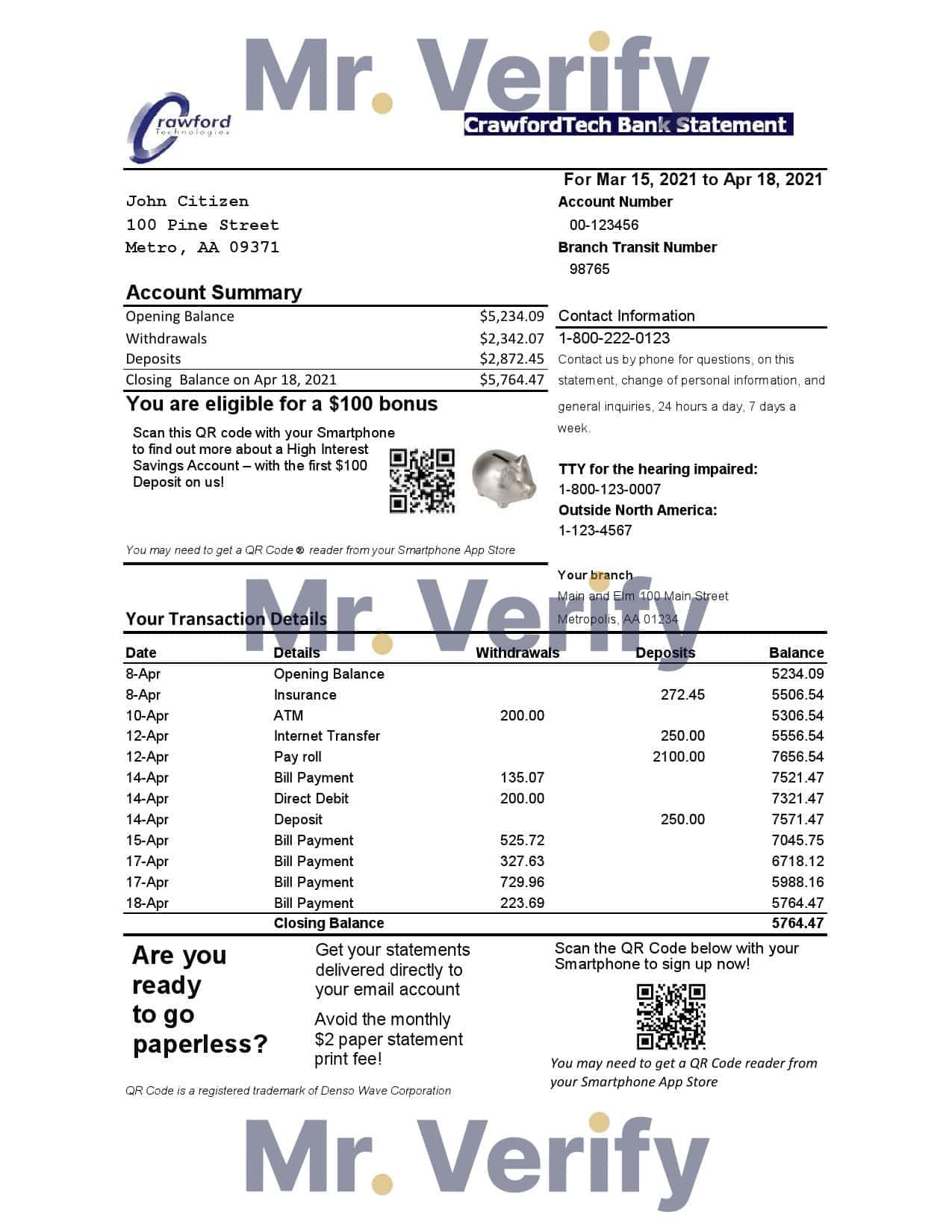 Canada-CrawfordTech-1.jpg Canada CrawfordTech bank statement easy to fill template in Excel and PDF format