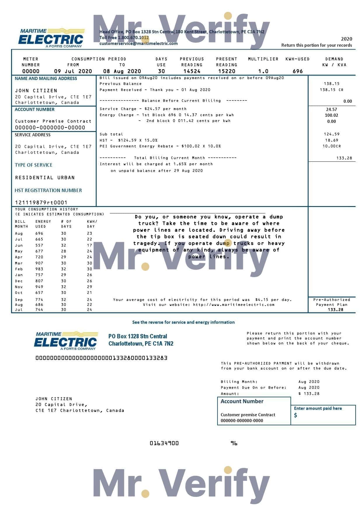Canada-Maritime-Electric.jpg Canada Maritime Electric utility bill template in Word and PDF format