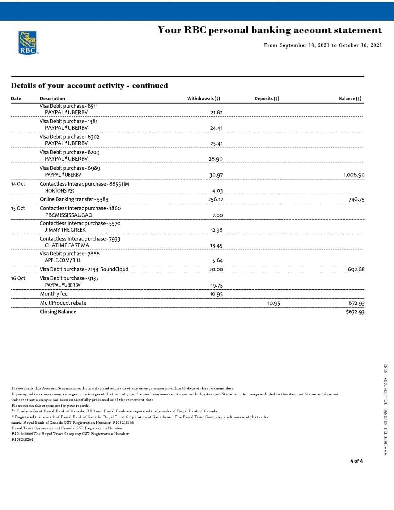 Canada-RBC-4-pages-John-Citizen_000004.jpg Canada Royal Bank of Canada (RBC) bank statement template in Word and PDF format (4 pages) - Image 4