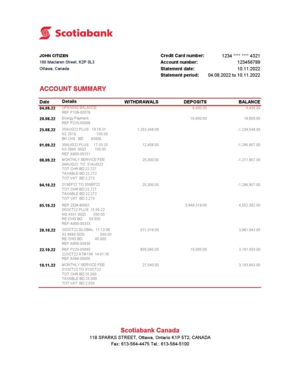 Canada-Scotiabank-bank-statement_000001-1.jpg Canada Scotiabank bank statement Excel and PDF template, fully editable (AutoSum)