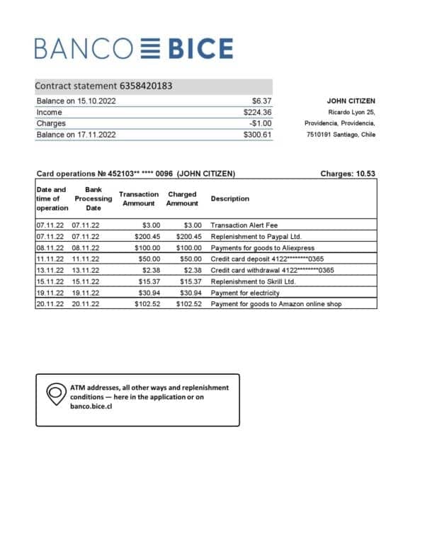 Chile-Banco-Bice-bank-statement.jpg Chile Banco Bice bank statement Excel and PDF template (AutoSum)